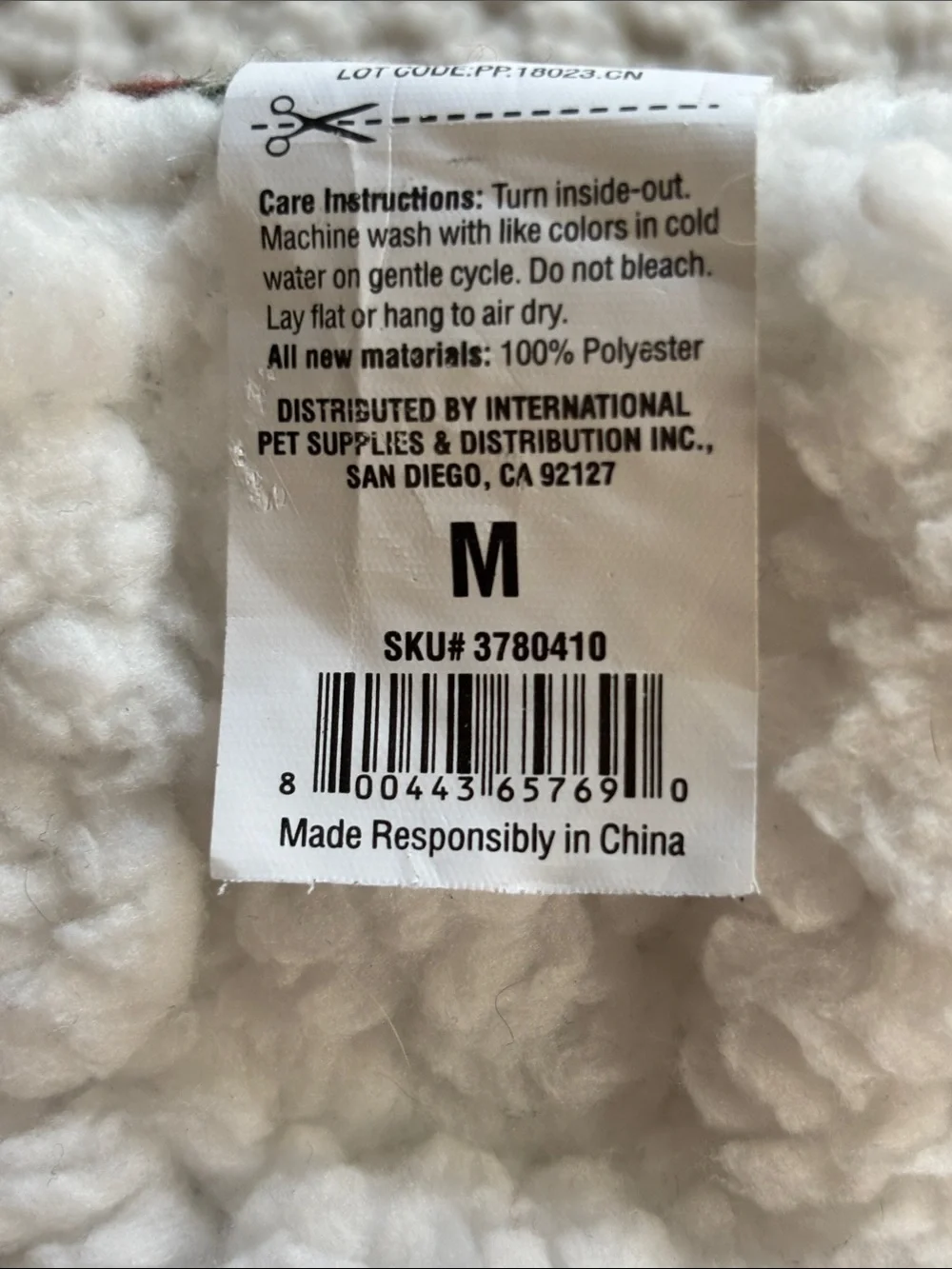 Dog Fleece Check Jacket